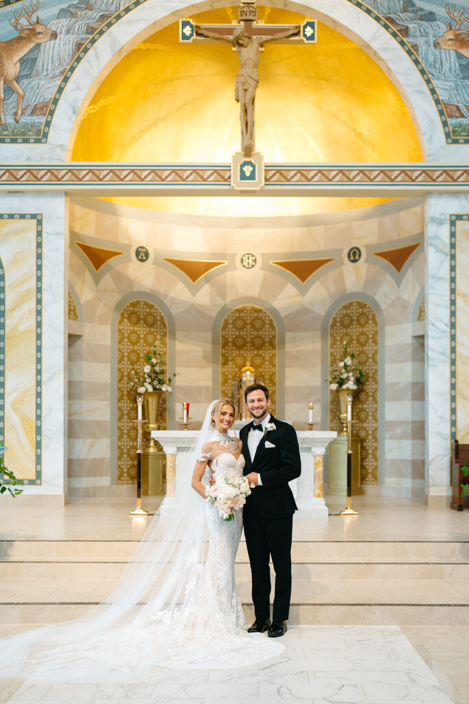 Bride and groom portrait 