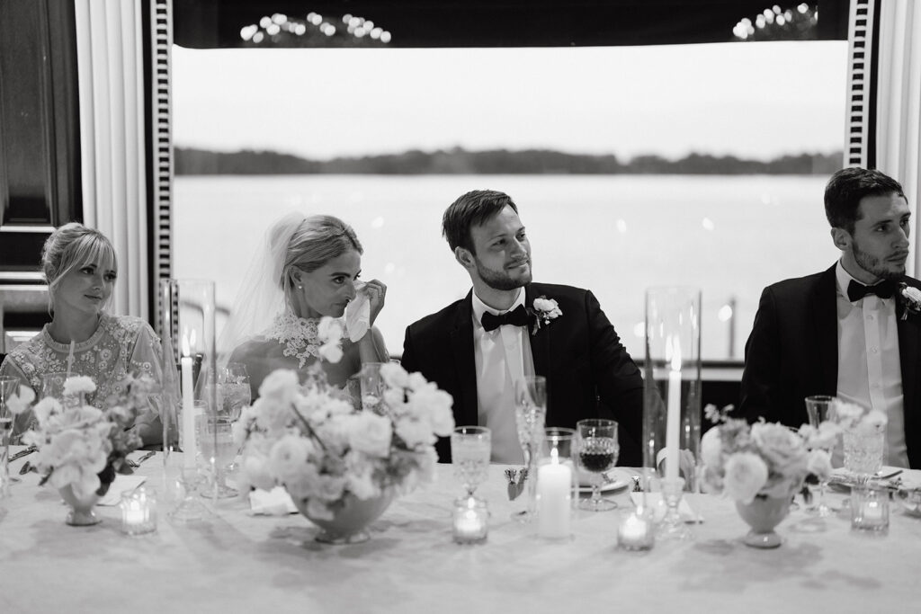 bride crying during speeches